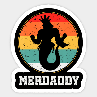 Merdaddy Security Merman Mermaid Daddy Fish Fathers Day Sticker